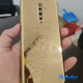 Rose Flower With Name Golden Mobile Cover