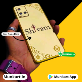 Shivam Name Golden Glass Mobile Cover