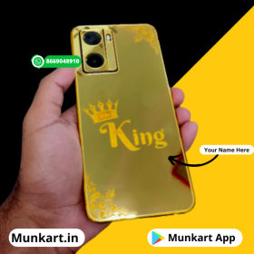 King Name Trending Golden Mobile Cover