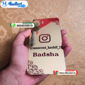 Golden Glass Mobile Cover With Insta ID