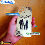 Mom Dad With Kid Golden Glass Mobile Cover