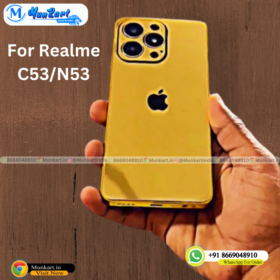 Realme C53 Golden Iphone Logo Cover