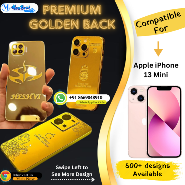 Apple iPhone 13 Mini Luxury Golden Panel Mobile Cover