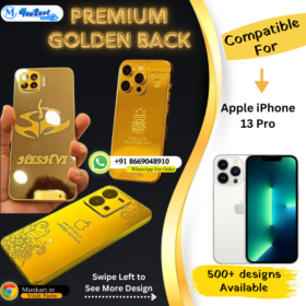 Apple iPhone 13 Pro Luxury Golden Panel Mobile Cover