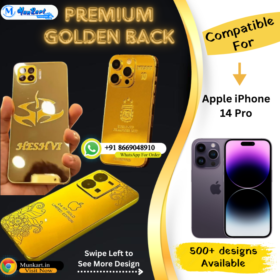 Apple iPhone 14 Pro Luxury Golden Panel Mobile Cover