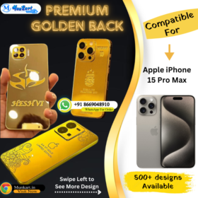 Apple iPhone 15 Pro Max Luxury Golden Panel Mobile Cover