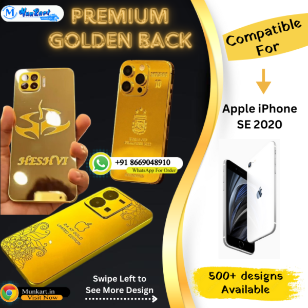 Apple iPhone SE 2020 Luxury Golden Panel Mobile Cover