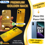 Poco C51 Golden Panel Mobile Cover
