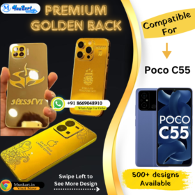 Poco C55 Luxury Golden Plate Mobile Cover
