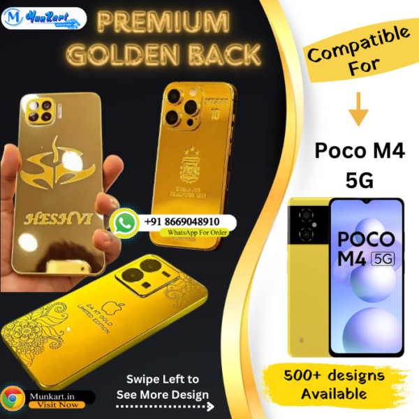 Poco M4 5G Luxury Golden Mobile Panel