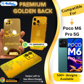 Poco M6 Pro 5G Luxury Golden Mobile Plate