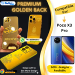 Poco X3 Pro Luxury Golden Mobile Back Panel