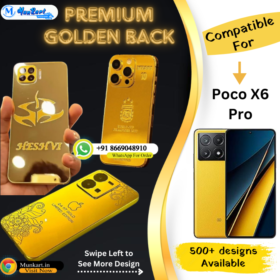 Poco X6 Pro Luxury Golden Mobile Back Plate