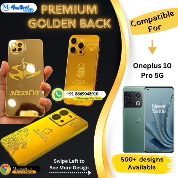 Oneplus 10 Pro 5G Golden Panel Mobile Cover