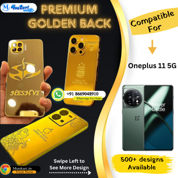 Oneplus 11 5G Golden Panel Mobile Cover