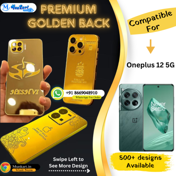 Oneplus 12 5G Golden Panel Mobile Cover