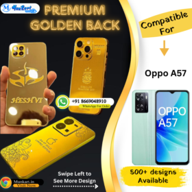 Oppo A57 Golden Mobile Back Cover
