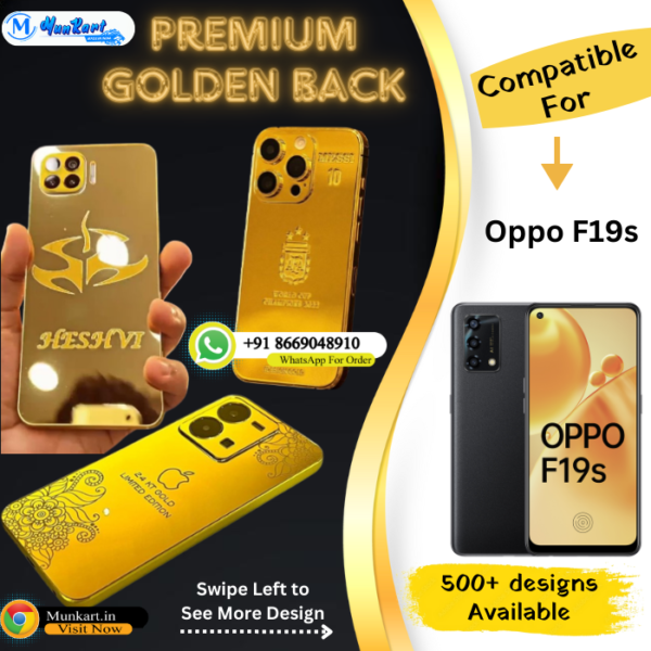 Oppo F19s Golden Mobile Back Cover