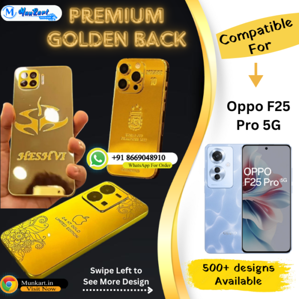 Oppo F25 Pro 5G Golden Mobile Back Cover