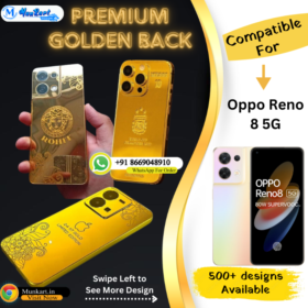 Oppo Reno 8 5G Golden Mobile Back Cover