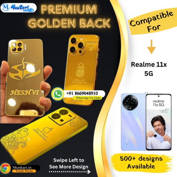 Realme 11x 5G Luxury Golden Plate Cover