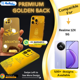 Realme 12X 5G Luxury Golden Back Panel