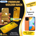 Redmi 10 Power Golden Panel Mobile Back Cover