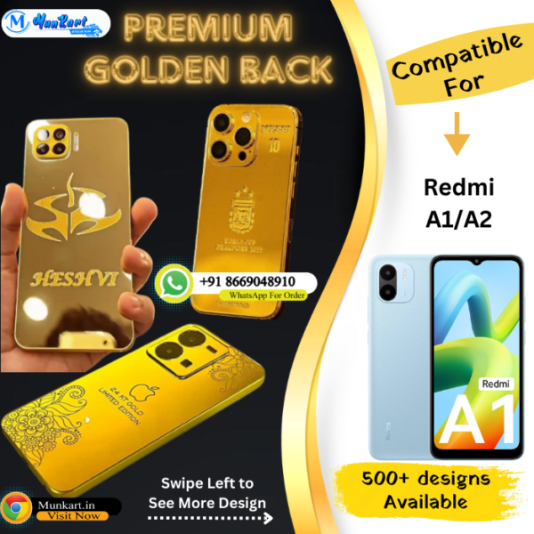 Redmi A1 Golden Panel Mobile Back Cover