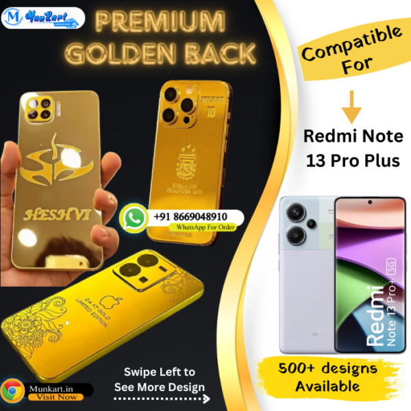 Redmi Note 13 Pro Plus Golden Mobile Cover