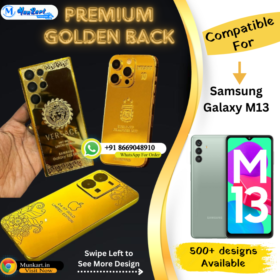 Samsung Galaxy M13 Luxury Golden Panel Mobile Cover