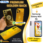 Samsung Galaxy M14 5G Luxury Golden Panel Mobile Cover