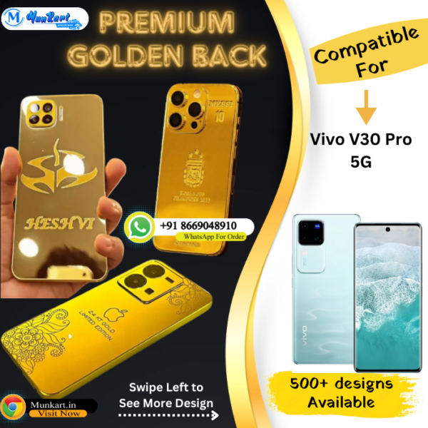 Vivo V30 Pro 5G Golden Mobile Back Cover