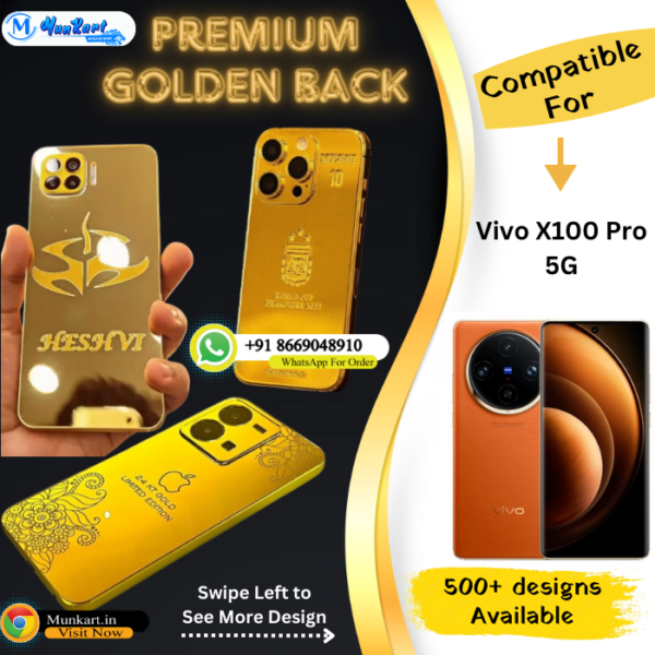 Vivo X100 Pro 5G Golden Mobile Back Cover