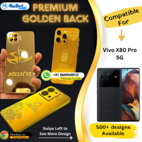 Vivo X80 Pro 5G Golden Mobile Back Cover