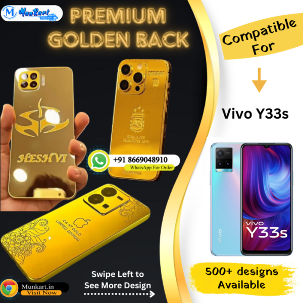 Vivo Y33s Golden Mobile Back Cover