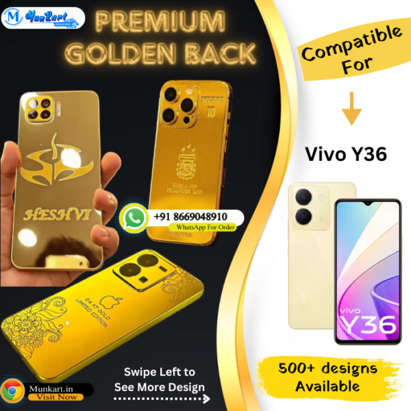 Vivo Y36 Golden Mobile Back Cover
