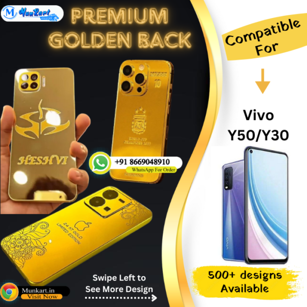 Vivo Y50 Golden Mobile Back Cover