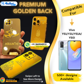 Vivo Y51 Golden Mobile Back Cover