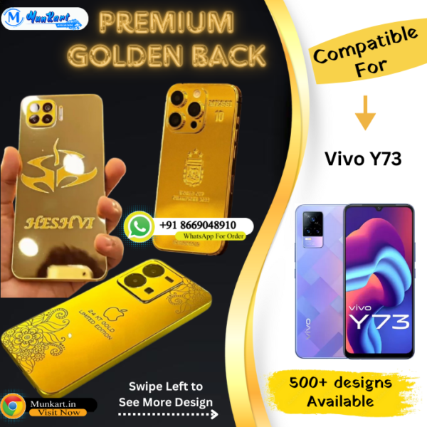 Vivo Y73 Golden Mobile Back Cover