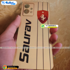 Ferrari Logo With Customize Name Golden Back Panel