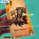 Roaring Lion With Name Golden Mobile Panel