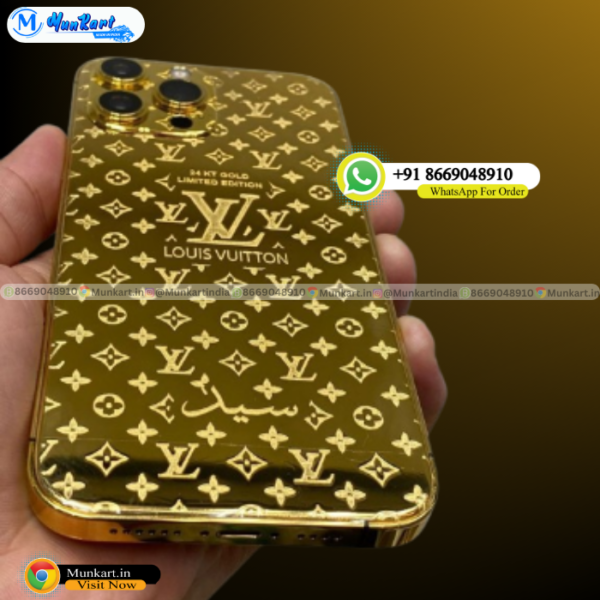 Louis Vuitton Theme Golden Panel with Name