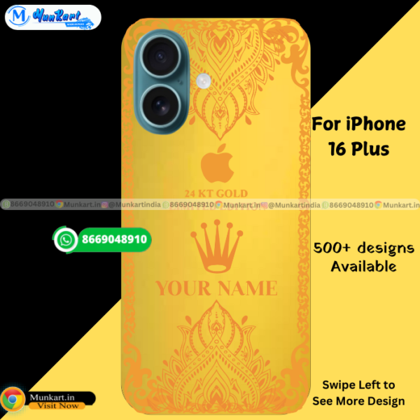 iPhone 16 Plus Golden Mobile Cover