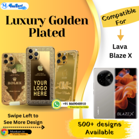 Lava Blaze X Golden Mobile Panel Cover