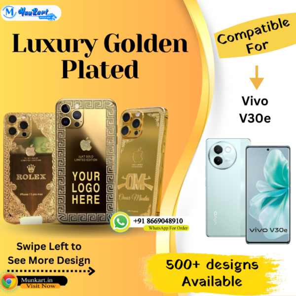 Vivo V30e 5G Golden Mobile Panel Cover