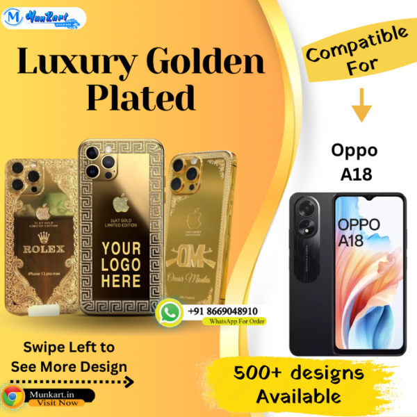 Oppo A18 Golden Mobile Panel Cover