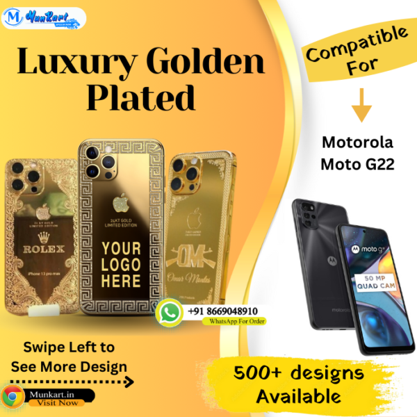 Motorola Moto G22 Golden Mobile Panel Cover