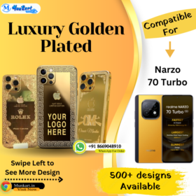 Narzo 70 Turbo Golden Mobile Panel Cover