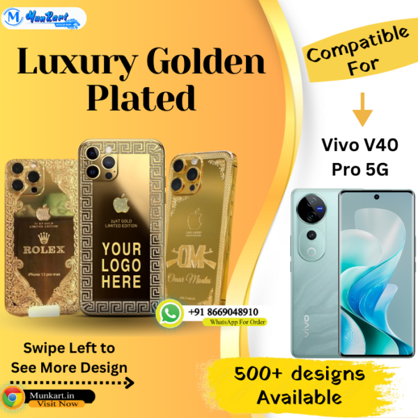 Vivo V40 Pro 5G Golden Mobile Panel Cover