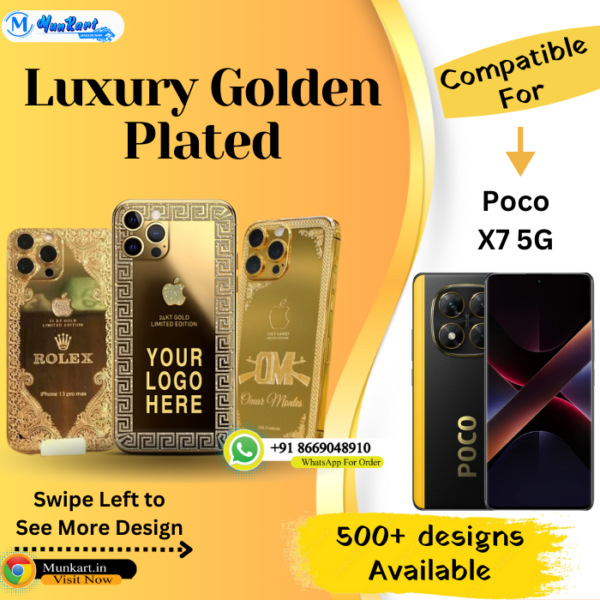 Poco X7 5G Golden Mobile Panel Cover